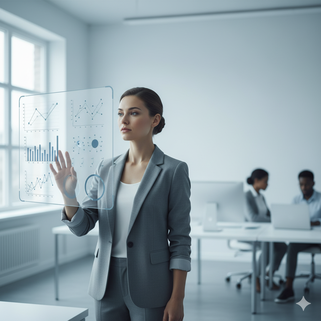 AI and human market researcher interacting